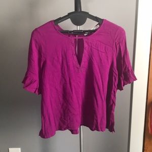 Fun 2 fun blouse - purple - size small